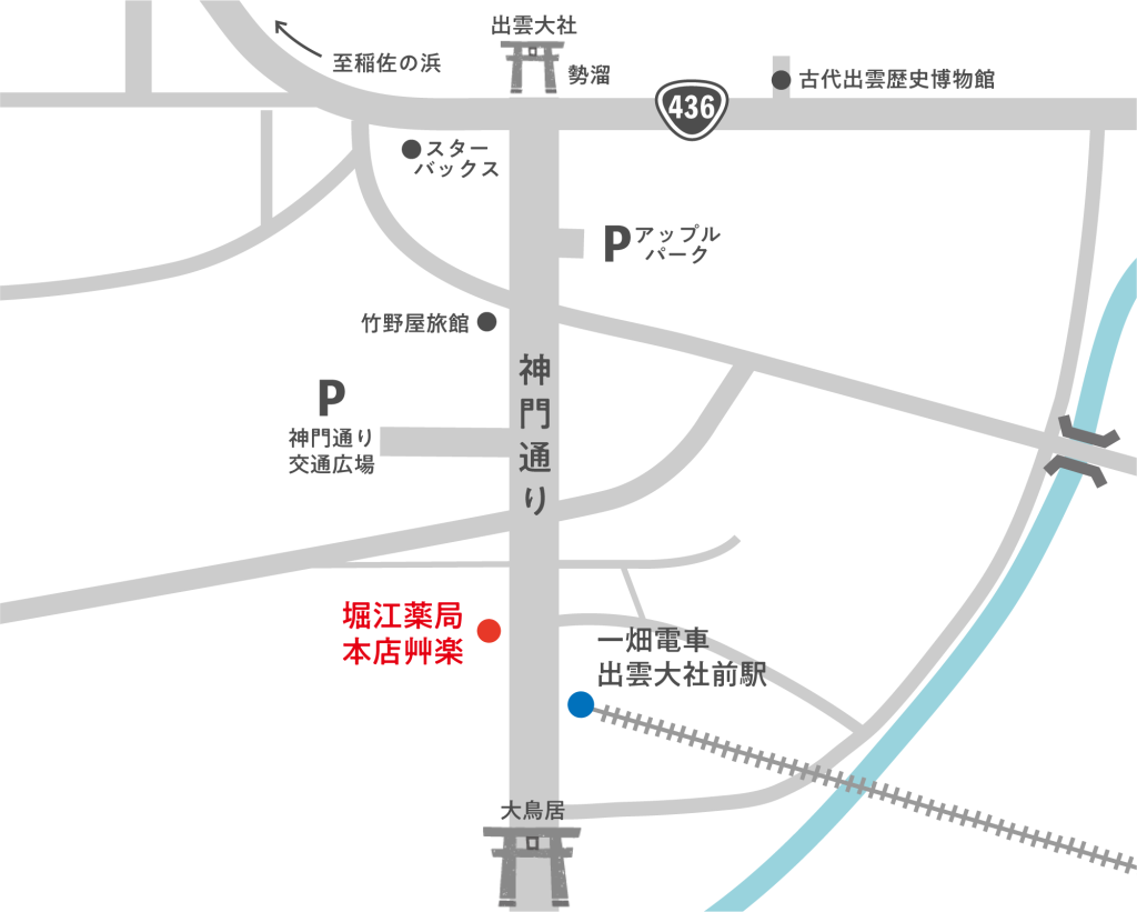 交通アクセス 出雲大社神門通りマップ